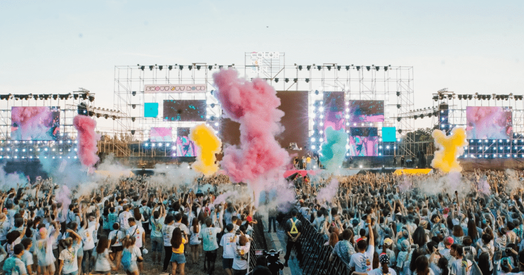 People enjoying a concert at the festival