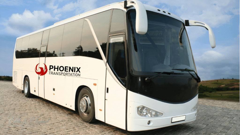 Modern White Charter Bus for Summer Camp | Phoenix Transportation