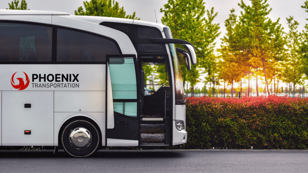 Phoenix Transportation White Bus In The Road Summer Vibes