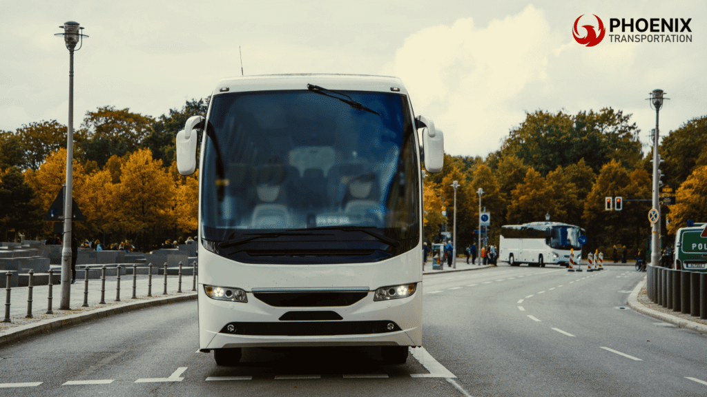 Group Transport Charter Bus Rental for Oakland Coliseum by Phoenix Transportation