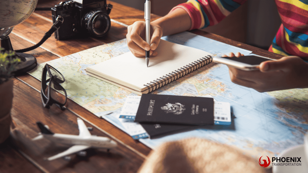 Person planning a customized travel itinerary for an upcoming event